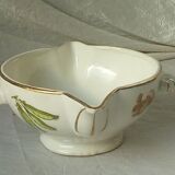 Faience sauce boat decor vegetables 4 seasons