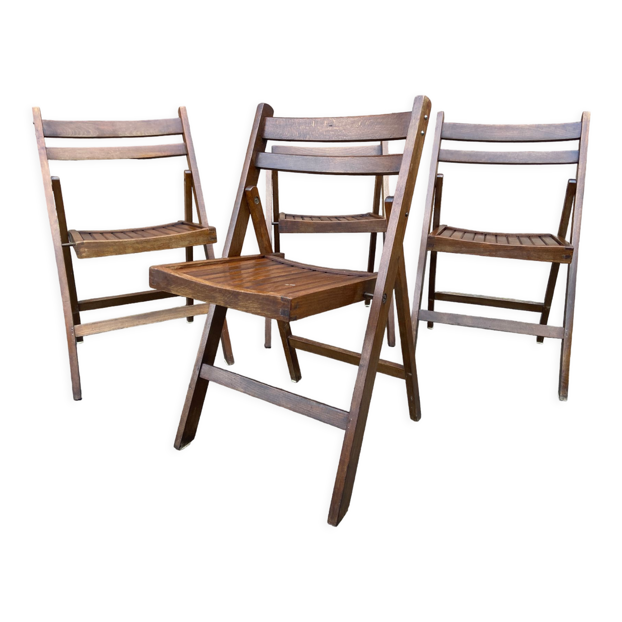 Set of 4 chairs Folding terrace patio vintage