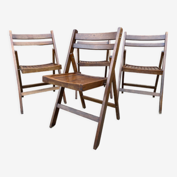 Set of 4 chairs Folding terrace patio vintage