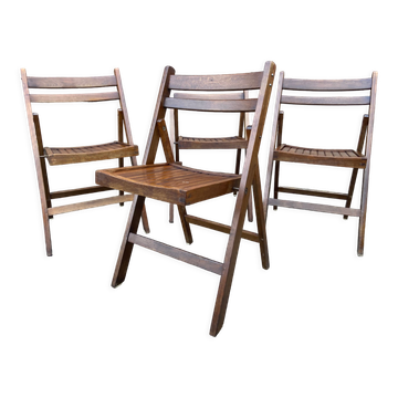 Set of 4 chairs Folding terrace patio vintage