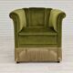 Danish velour armchair original condition beech wood 1960s