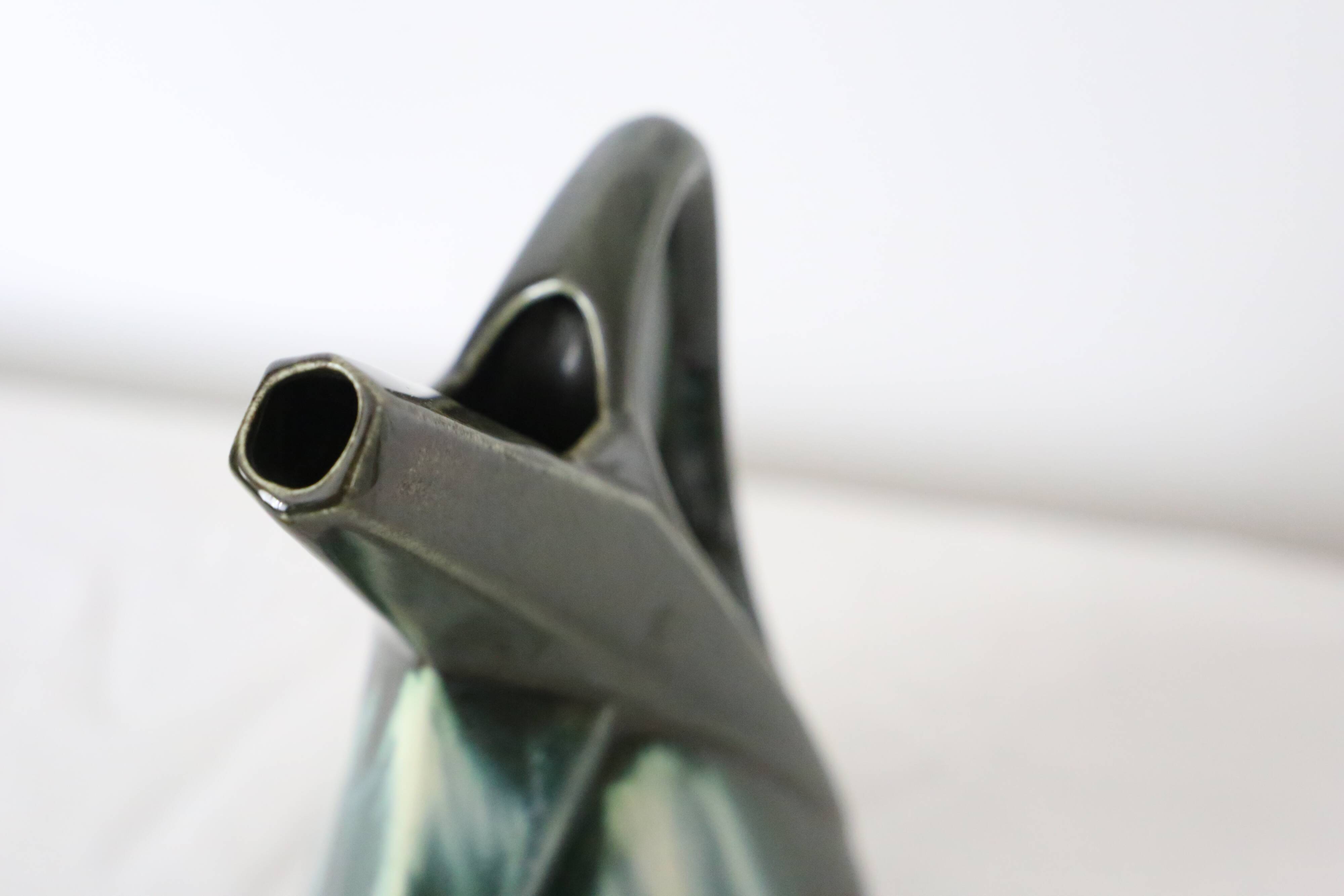 Ceramic jug, cubic shape, vintage