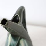 Cruche en céramique, forme cubique, vintage