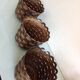 Suite of three cache pots imitation wicker braided by Emsa / vintage 60s-70s