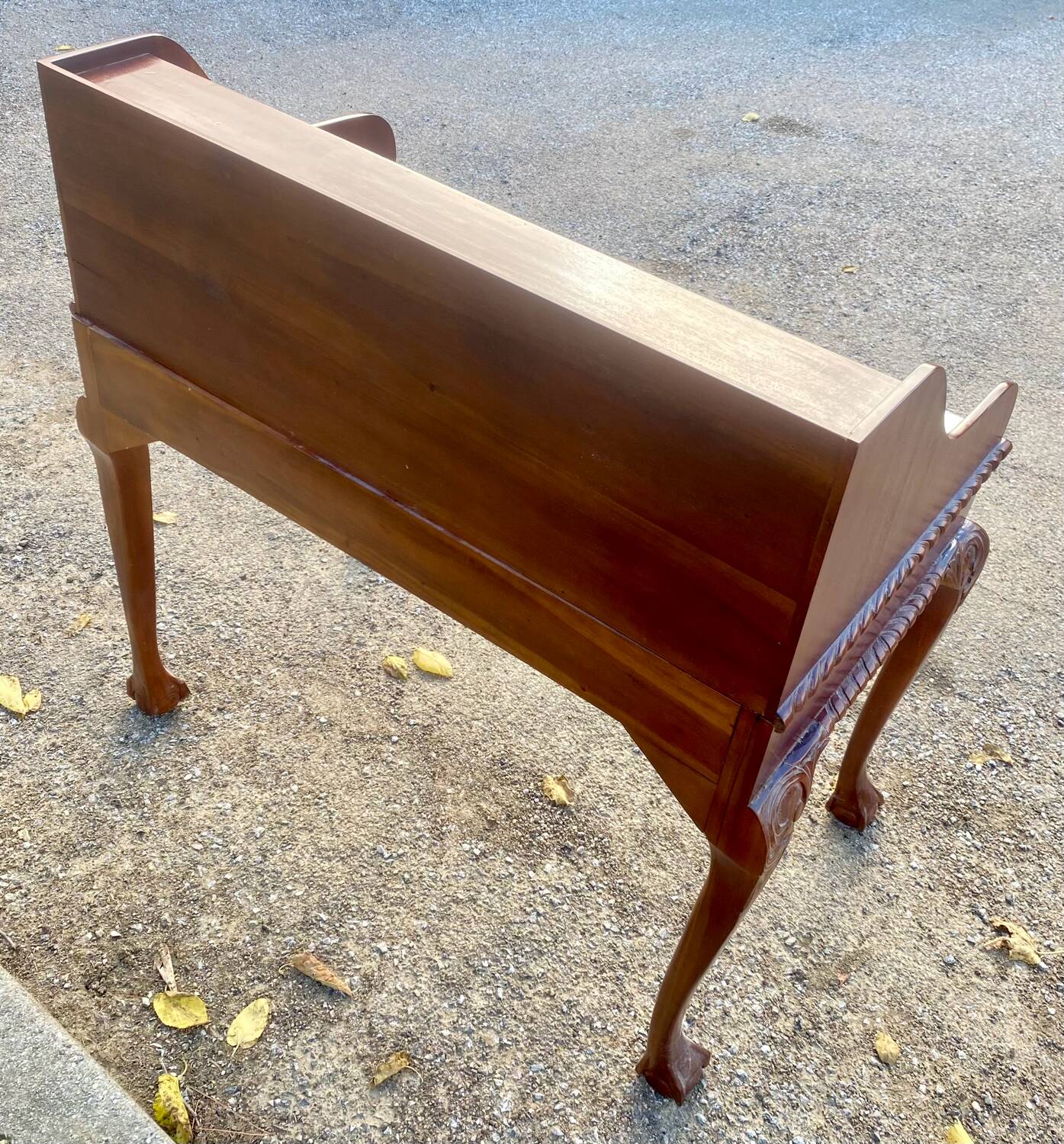 Chippendale-style secretary desk with drawer