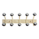 Wall coat rack 10 balls metal and vintage chrome