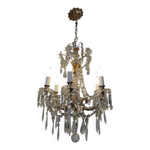 Grand lustre à cristaux