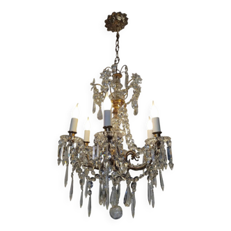Large 19th century crystal chandelier