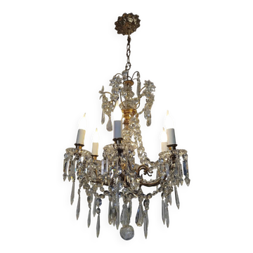 Large 19th century crystal chandelier
