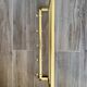 Vintage wall coat rack in gold aluminium – 1960s – 5 hooks