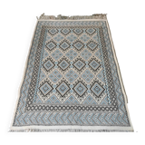 Hand-woven margoum rug in natural wool