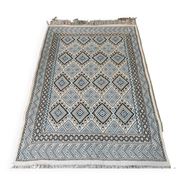 Hand-woven margoum rug in natural wool
