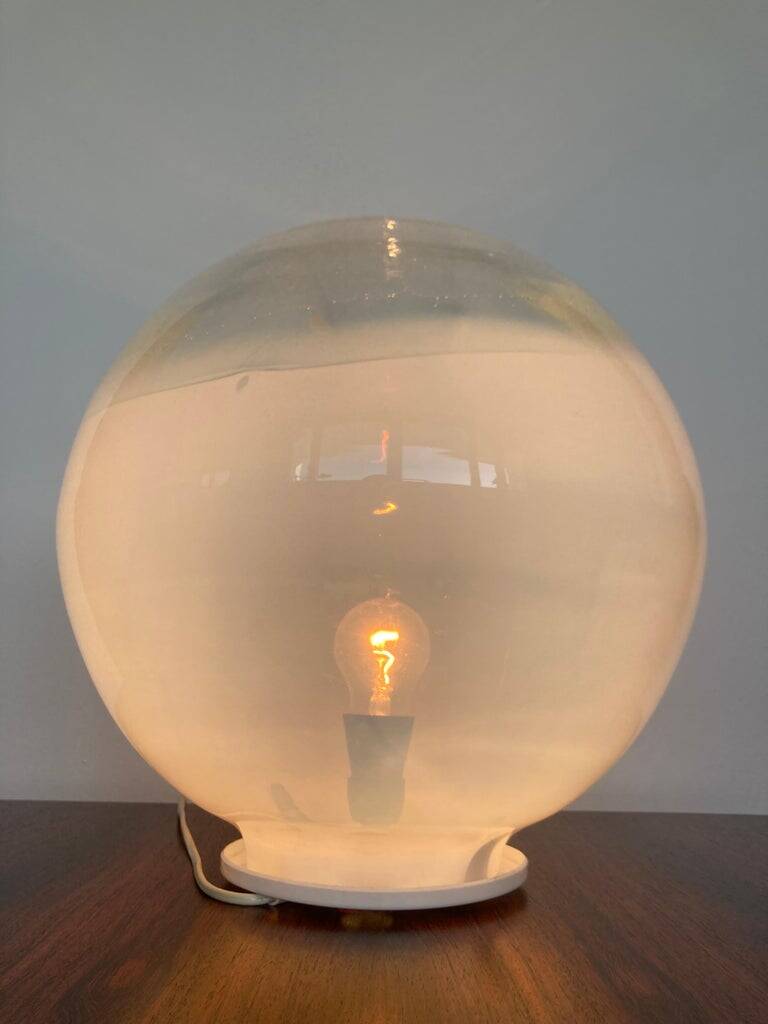 Big mid-century art glass table lamp, Czechoslovakia, 1970s