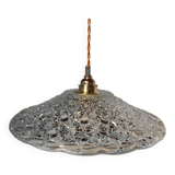 Vintage chiseled glass pendant light