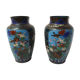 Paire de vases Chine 19ème cloisonnés