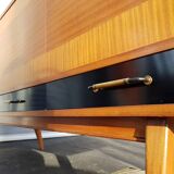Sideboard in teck and formica black design Charles Ramos