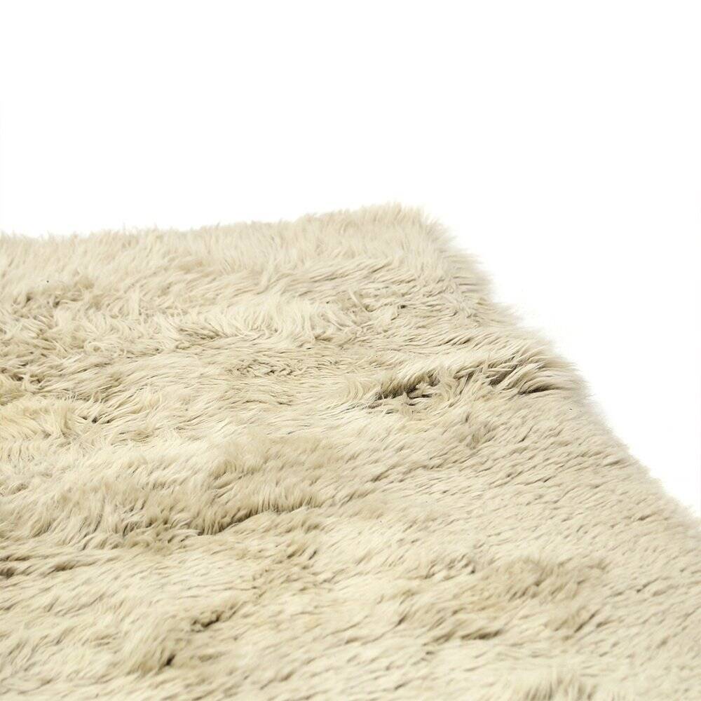 Rectangular rug in natural wool, 1970s