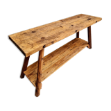 Old workbench side table or bathroom furniture