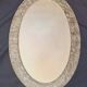 Erco large melted ice acrylic glass illuminated oval wall mirror, 1970s