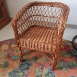 Fauteuil enfant en osier
