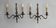 Pair of Double French Vintage Bronze Effect Metal Flemish Wall Lights