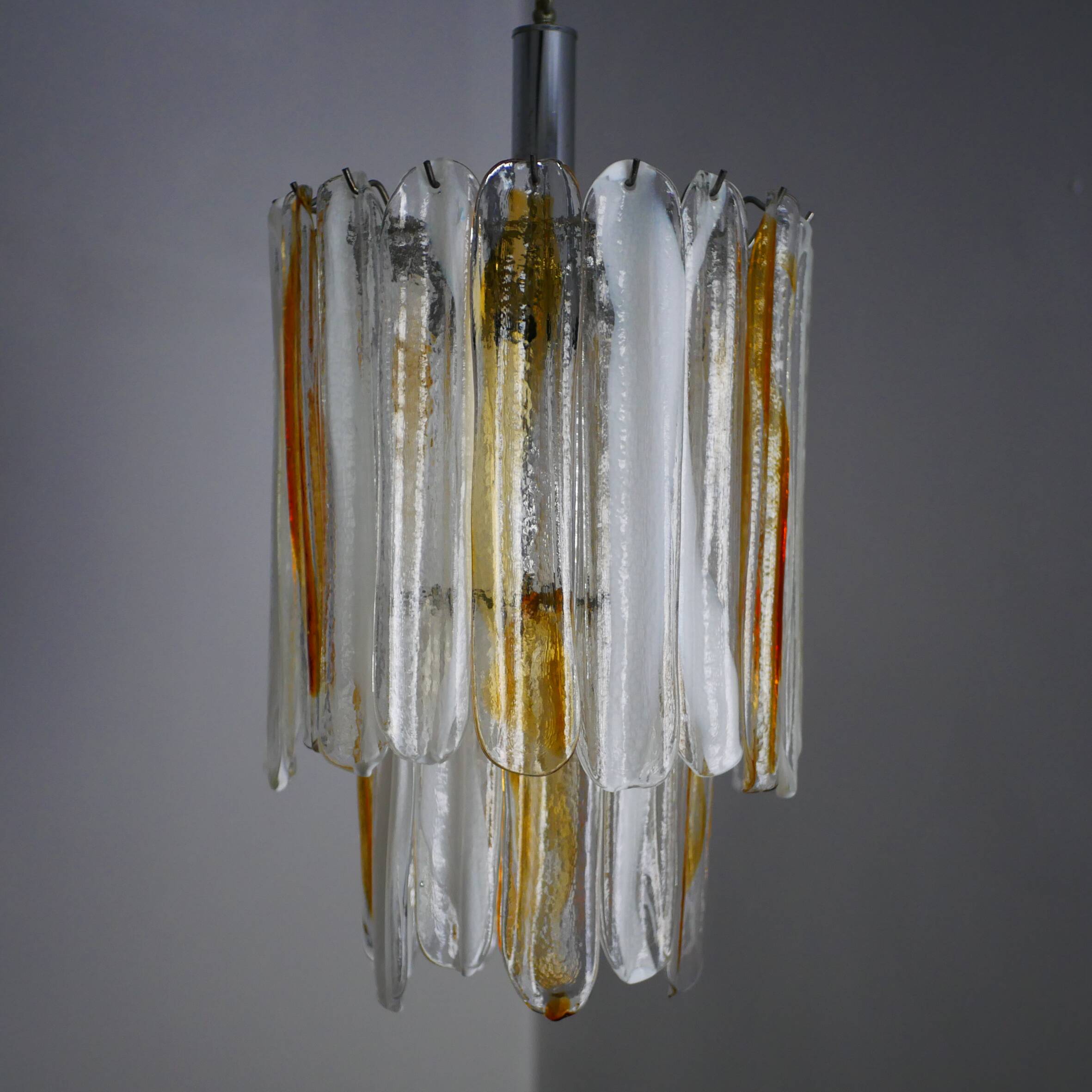 Plafonnier Murano Production Italienne Mazzega