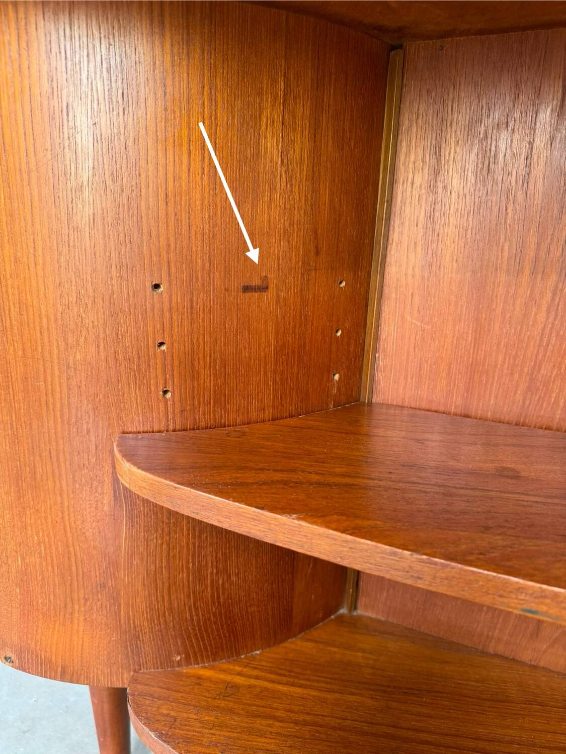 Vintage desk Kai Kristiansen with bar