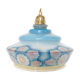 Suspension en opaline bleu et fleur rose