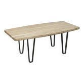 Table basse en travertin, Italie (années 1970)