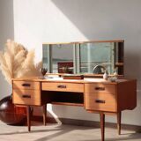Coiffeuse vintage anglaise en teck – Limelight Furniture – Années 60