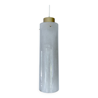 Grande suspension vintage verre, années 60