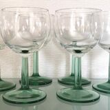 Set 6 vintage balloon glasses from Alsace