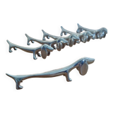 Silver metal dog knife holder