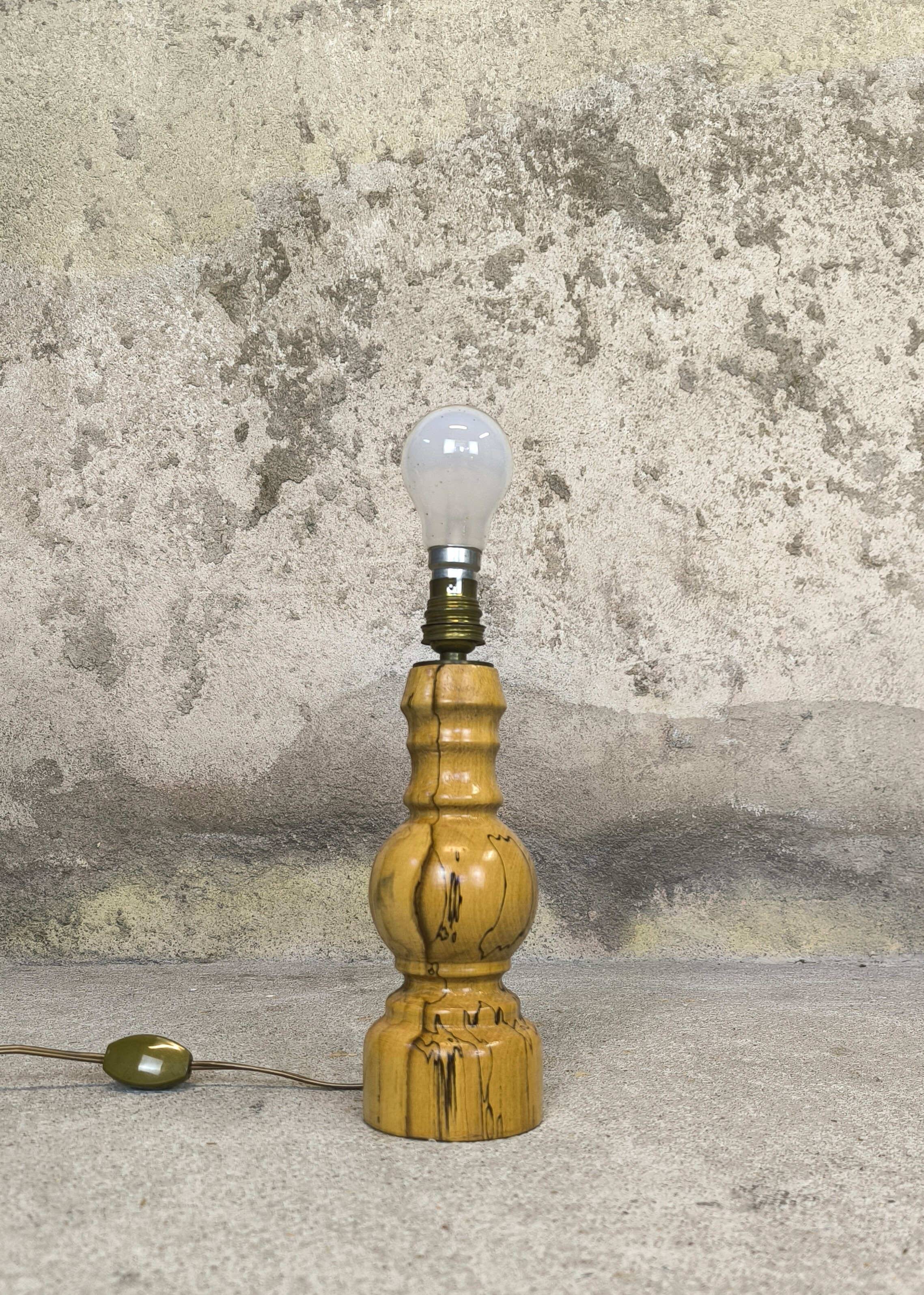 Vintage solid wood table lamp