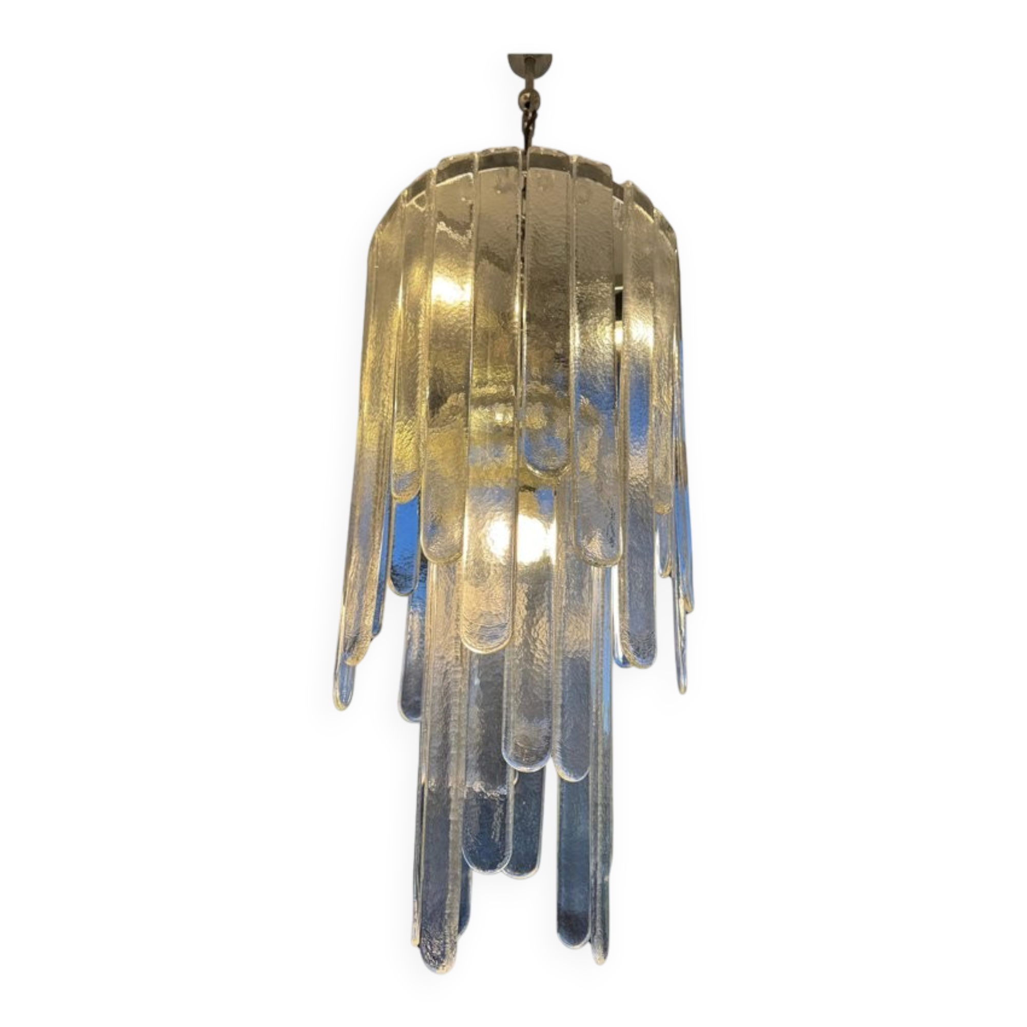 Murano Glass Waterfall Chandelier by Carlo Nason for Mazzega, 1970s