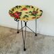 Vintage wire tray pedestal table