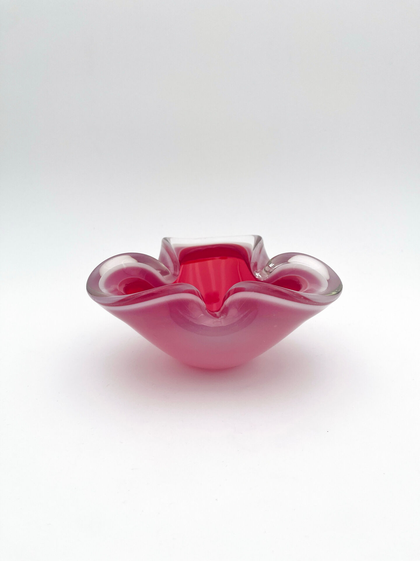 Murano Sommerso Opaline Red Bowl 16cm 882g