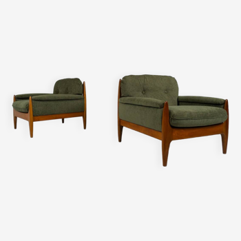 Mid-Century Modern Pair of Scandinavian Armchairs, 1960s - New Upholstery