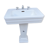 Lavabo ancien porcelaine 1950