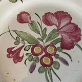 Large plates or dishes 19th century floral decoration