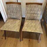 (Lot) 2 teak designer chairs (1950s)