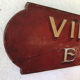 Painted wood sign