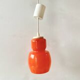Vintage orange opaline pendant light - Space Age Design