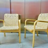 Pair of chairs model 45 by Alvar Aalto, circa 1950
