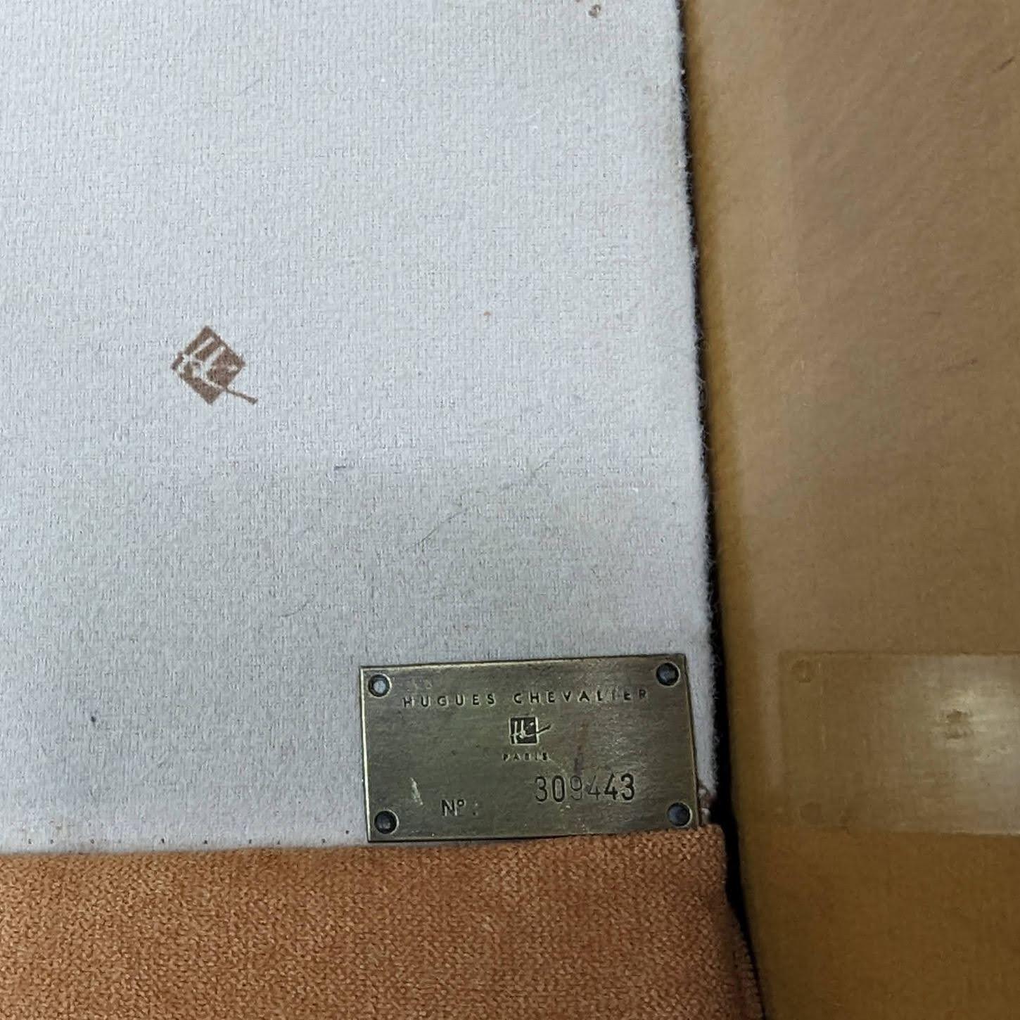 Key Largo Hugues Chevalier sofa Art Deco style in sycamore and suede