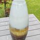 Large Cylindrical Vase in Murano Blown Art Glass/Gold Glitter