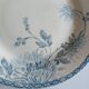 Shallow dish on a foot, iron earth, Creil and Montereau late 19th century