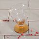 Set of 9 antique art deco wine glasses vintage amber foot