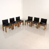 Set of 6 "Monk" Chairs by Afra & Tobia Scarpa for Molteni 70's