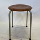 Vintage school stool, 1970s industrial design, Dutch minimalist